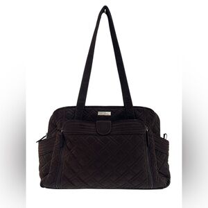Vera Bradley Stroll Around Baby Bag Brown Quilted Diaper Bag with Changing Pad